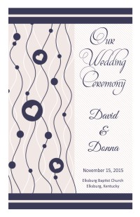 Wedding Program Cover Template 14A - Version 2